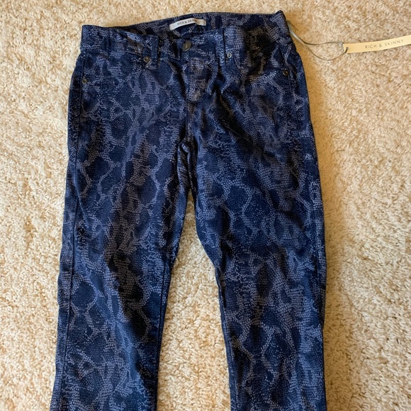 Rich and Skinny brand pattern skinny jeans size 25 - Picture 2 of 2